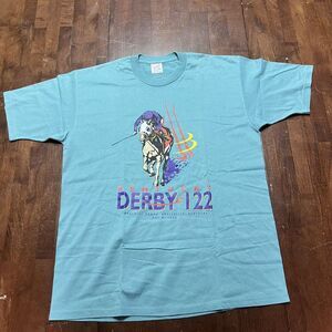 Vintage Kentucky Derby 1996 T Shirt Churchill Downs Men's Size XL Teal Green USA